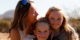 family volunteering in Namibia