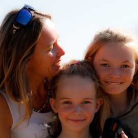 family volunteering in Namibia