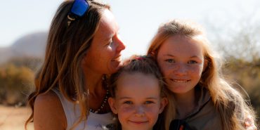 family volunteering in Namibia