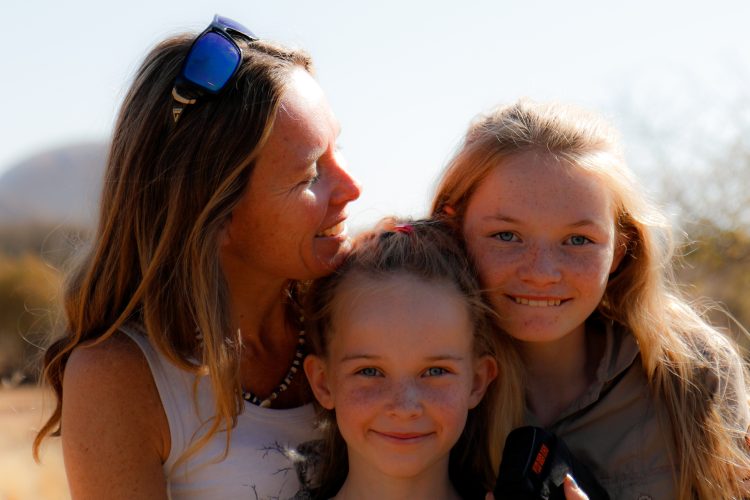 family volunteering in Namibia