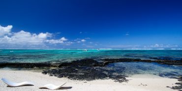 Beach and turquoise waters in Mauritius