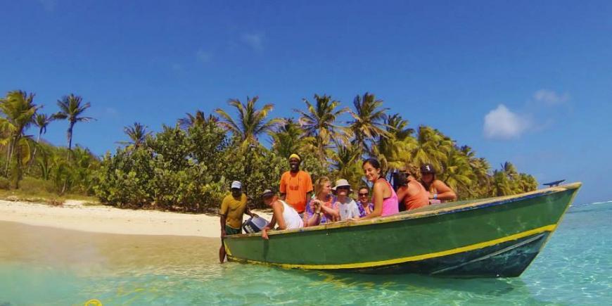 Boat trip to Sandy Island Grenada
