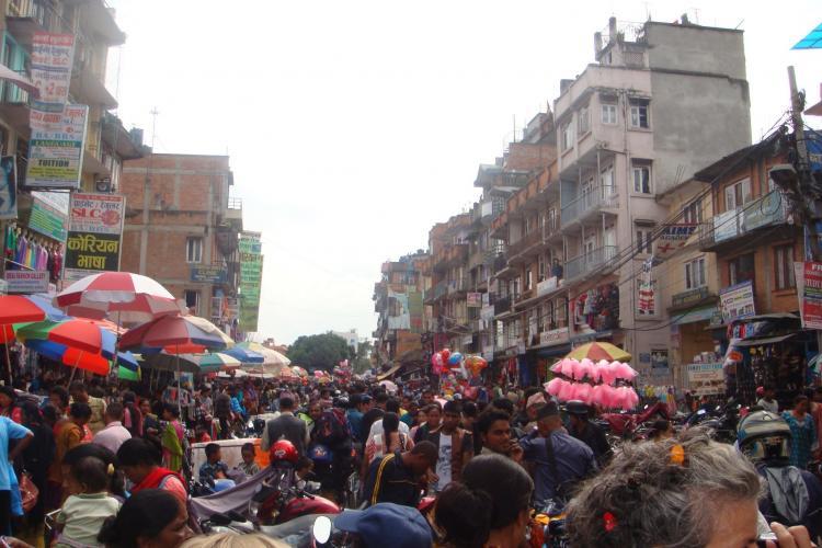 Busy street in Kathmandu