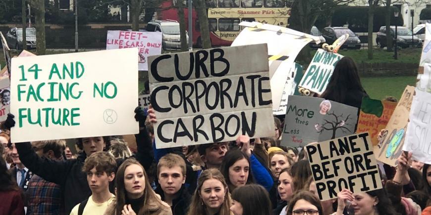 Youth climate protest in Brighton
