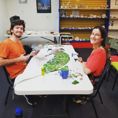 Conservation volunteers in lab in Australia