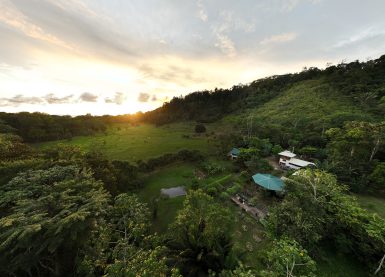 View of area and lodge for volunteers