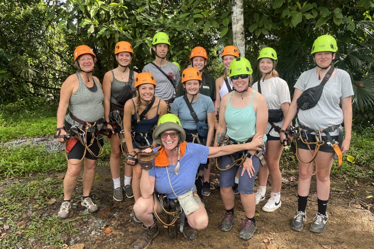 group from the USA on the zip line tour
