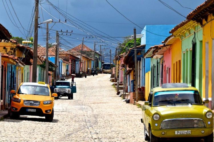 Street in Havana with cars in Cuba
