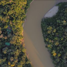 River with accommodation Peru