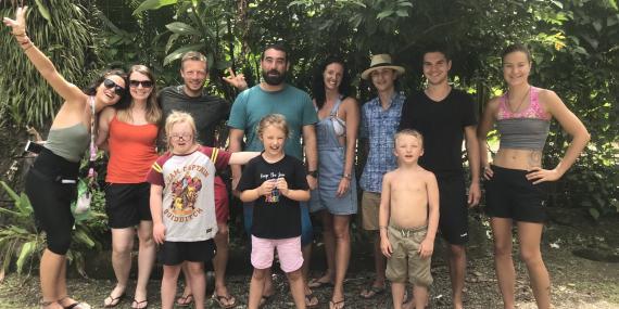 Lea family volunteer group in Costa Rica