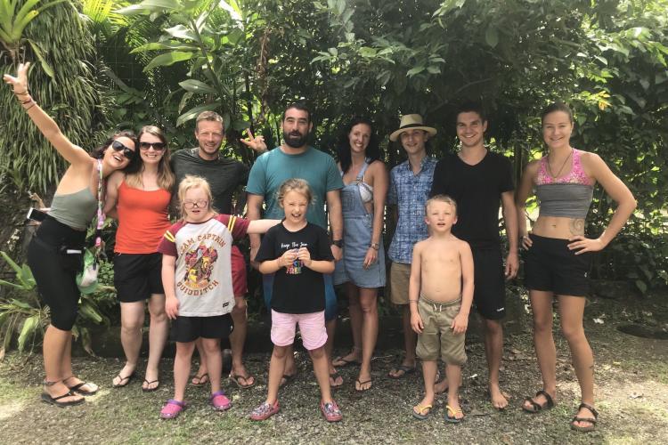 Lea family volunteer group in Costa Rica