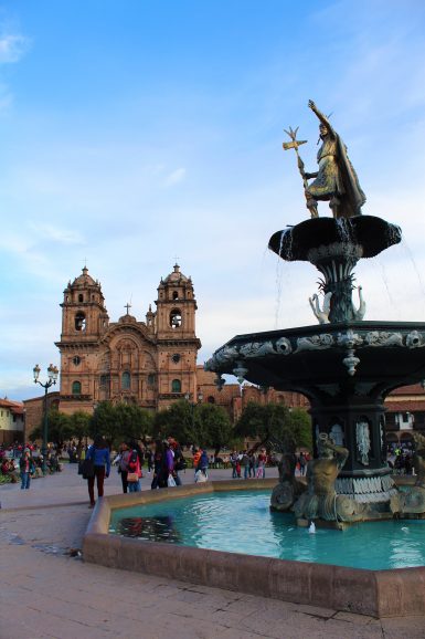 Fountain on square Cusco
