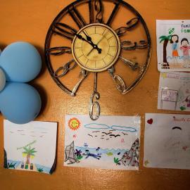 Wall of volunteer house in Galapagos