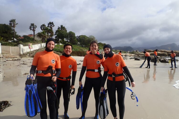 University group volunteering Snorkeling and Diving
