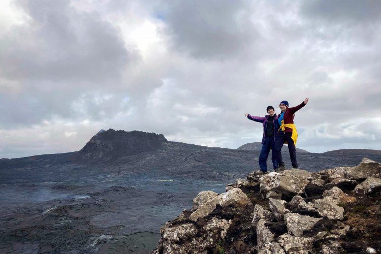 Two volunteers exploring Iceland
