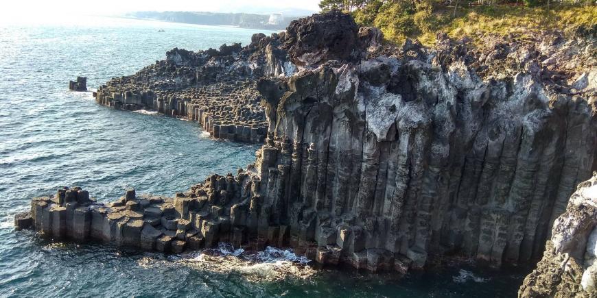 Jusangjeolli Cliff in South Korea