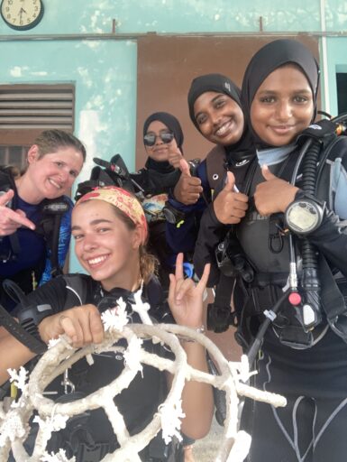 Group of volunteer divers in their diving suits