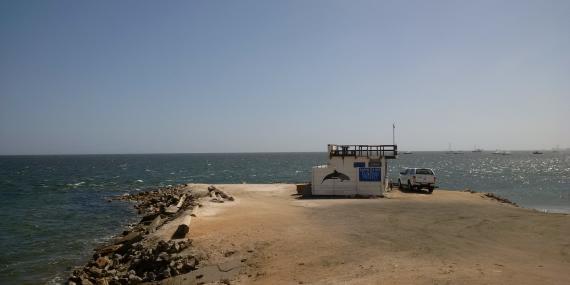 Dolphin research station on Namibia coast