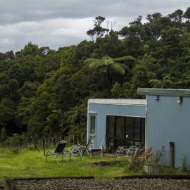 Huts at New Zealand Nature Reserve