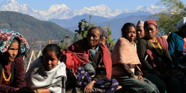 Nepalese family at medical camp