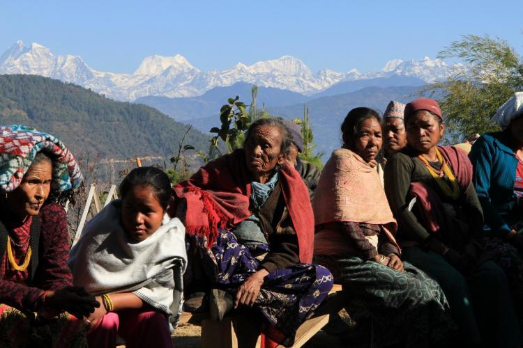 Volunteers visit Family at a medical camp in Nepal