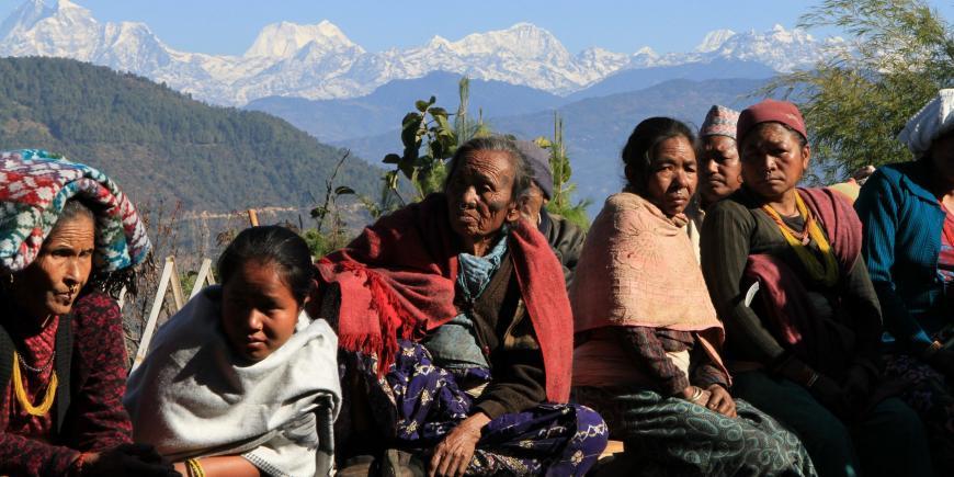 Volunteers visit Family at a medical camp in Nepal