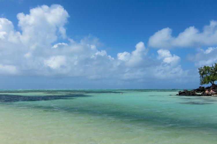 Turquoise waters in Mauritius