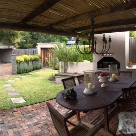 Volunteer house outdoor dining area