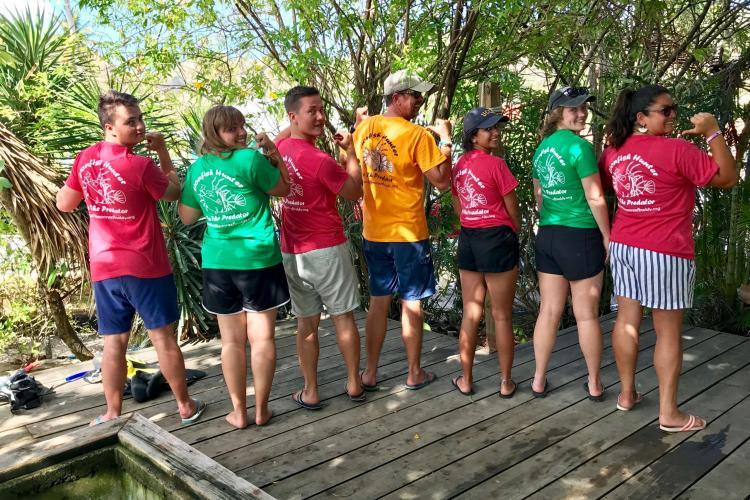 Volunteers with Reef Buddy tshirts