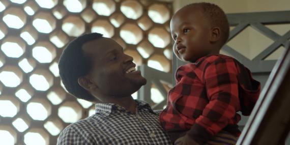 Ethical volunteer with children