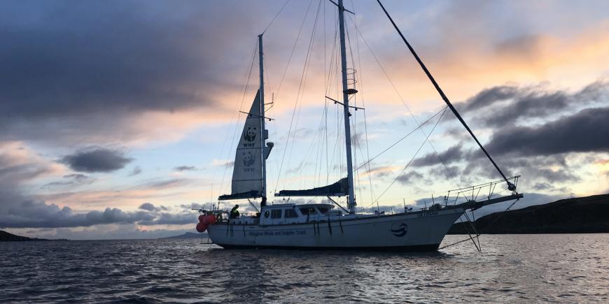 Silurian research boat in the hebrides