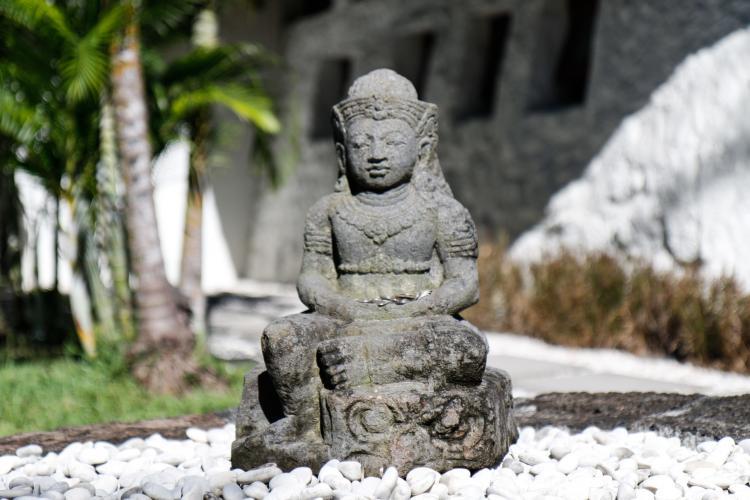 Buddha statue on ground in Mauritius
