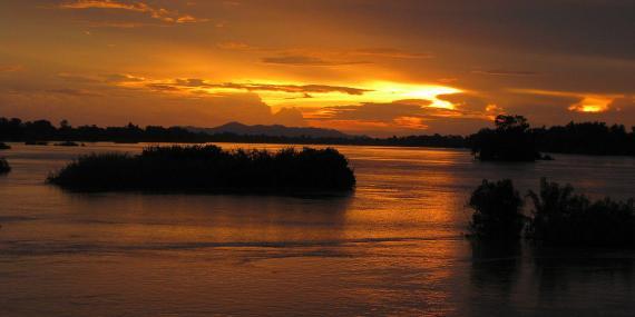 Sunset Mekong in Laos