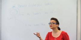 TEFL teacher giving class