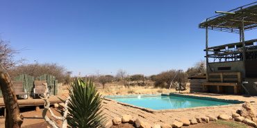 Swimming pool at Wildlife Sanctuary in Namibia