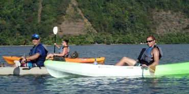 Volunteers kayaking in Costa Rica