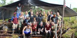 volunteers forest camp in Borneo