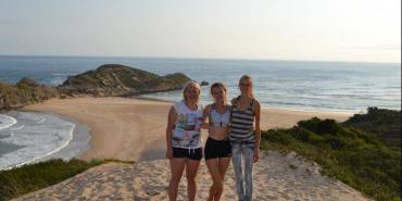 Volunteers in free time hiking Robberg Nature Reserve
