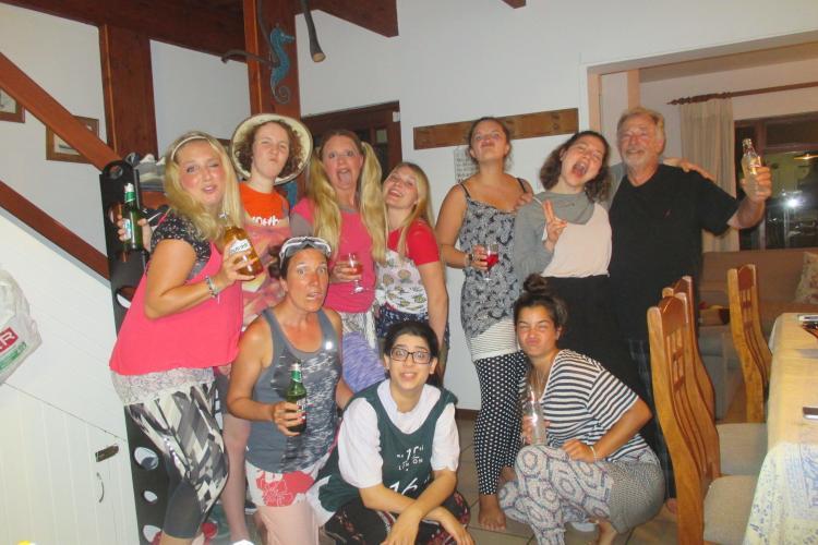 Group of volunteers in house in South Africa