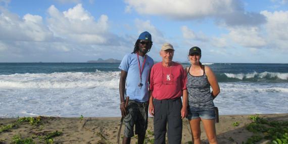 Volunteers on the Beach in Grenada