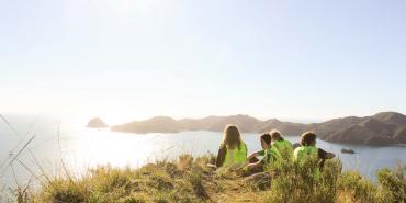 Volunteers on vista in New Zealand