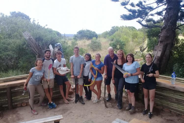 Volunteers working at game reserve in South Africa