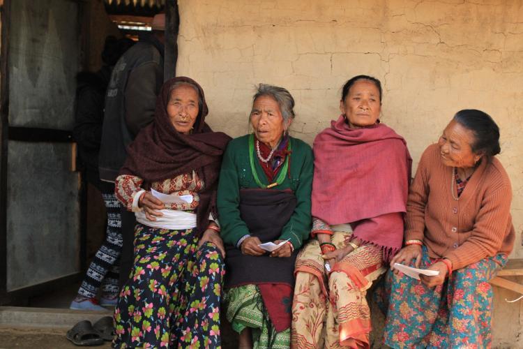 Nepalese women at a medical camp