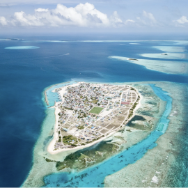 Naifaru atoll in the Maldives